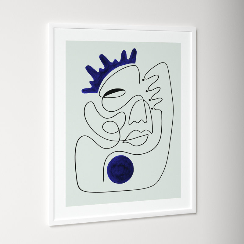 El Rey by Shatha Al Dafai, 41.38" H x 33.38" W x 0.875" D, White Framed