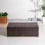 Brown Pe Rattan 6 Seater Modular Garden Sofa Set With Waterproof Storage Coffee Table & Storage Box, Powder-coated Iron Frame