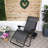Charnissa Multi Position Garden Gravity Relaxer Chair Sun Lounger with Sun Canopy in Grey