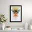 Copper Geometric 2' Framed Graphic Art Print on Glass