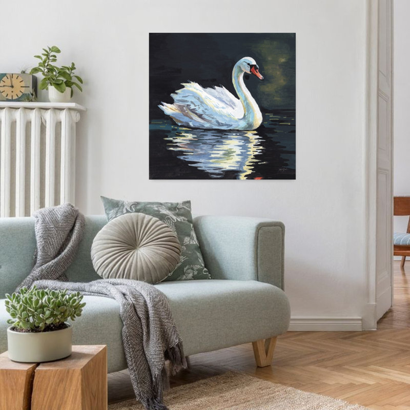 «Glide Elegant Contemporary Serene Contemporary Bird Wildlife», reproduction d'art murale, 32" H x 32" W