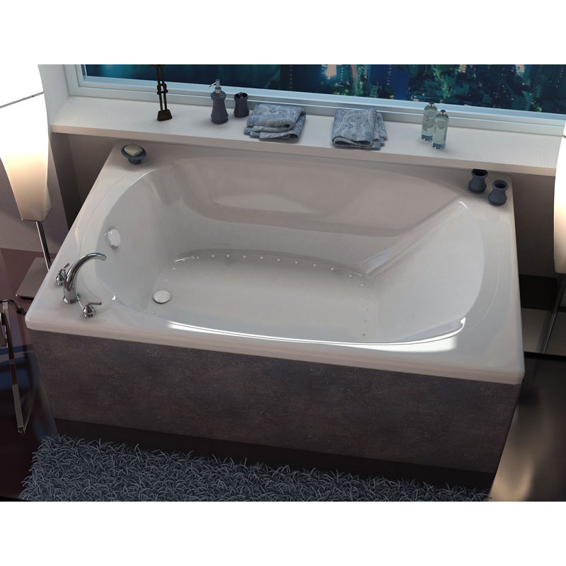 St. Lucia 77.87'' x 47.5'' Acrylic Bathtub