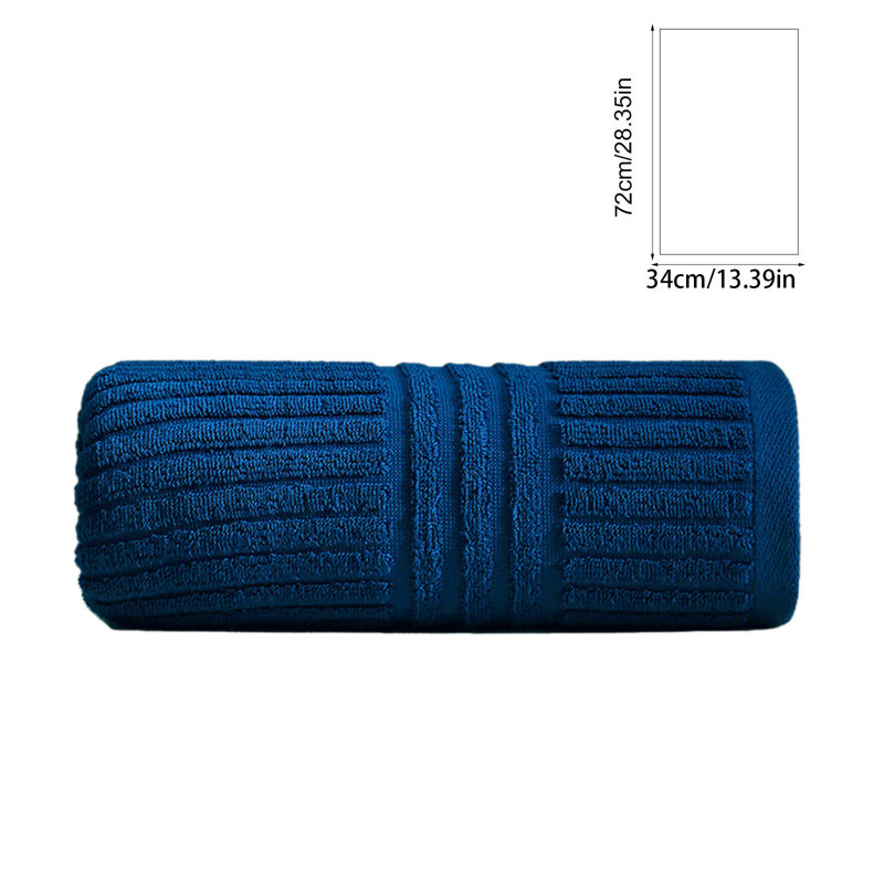 Ensemble de 4 serviettes de bain épaisses et douces, serviettes en polyester pour laver la salle de bain, Blue