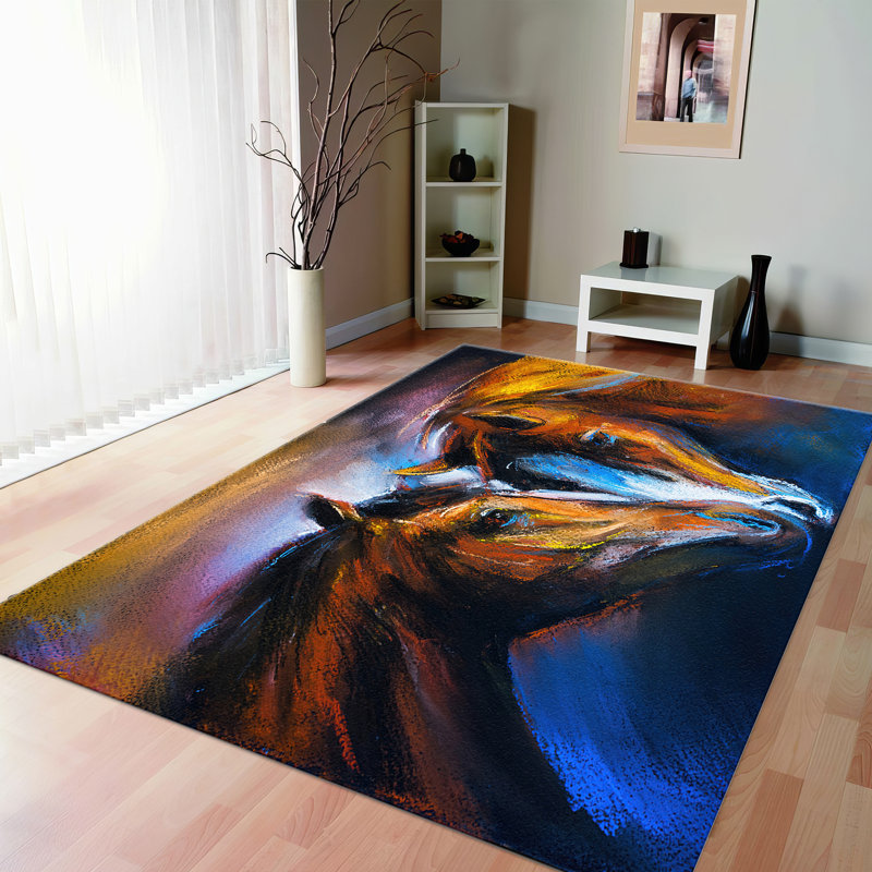 Chic Bohemian Design With Pile Soft Printed Rug for Stylish Home Decor Enhancing Beauty of Any Room, Rectangle 5'11" x 9'2"