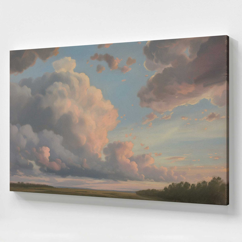 Impression sur toile Peaceful Dusk Cloudscape, Toile tendue, 1, H 36 po x l 54 po