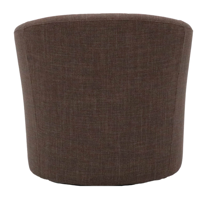 Fauteuil demi-tonneau pivotant 31 po Hansell, Mélange de polyester brun
