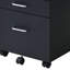 Armoire au fini noir et chrome