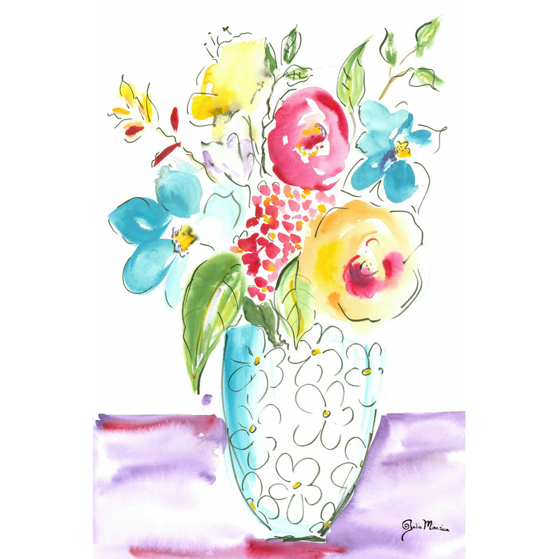 Vase Flower Burst I, H 12 po x l 8 po