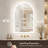Wall-Mounted Arched Mirror LED Anti-Fog Bathroom Mirror, Adjustable Brightness and Color Temperature Vanity Mirror-1597272765
