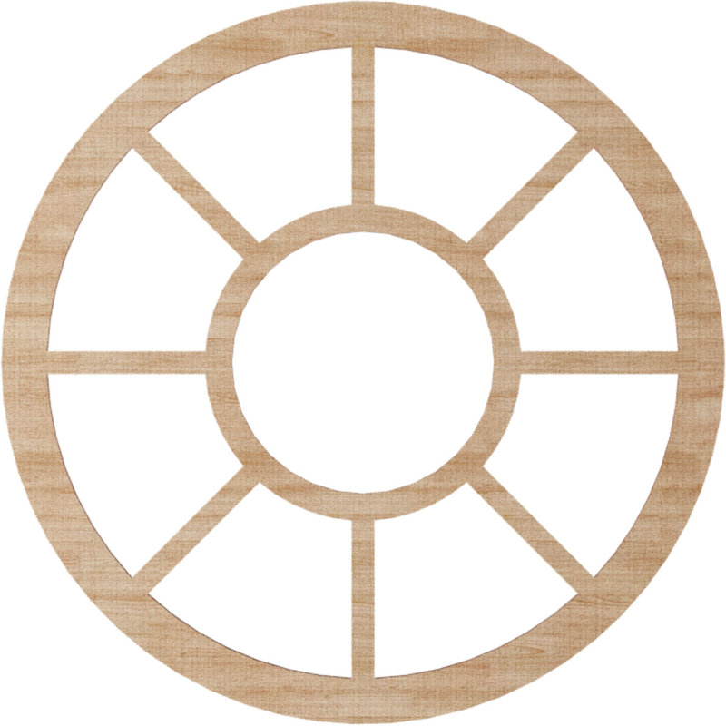 Médaillon de plafond Grace, Aulne, H 32 po x l 32 po x P 0,38 po