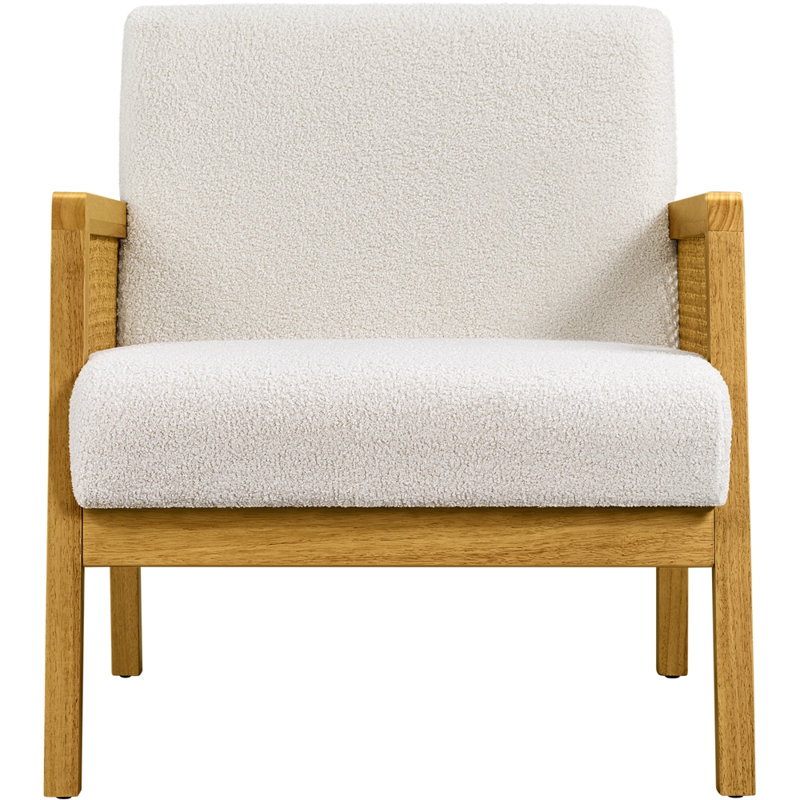  67.5Cm Wide Linen Lounge Chair, Ivory