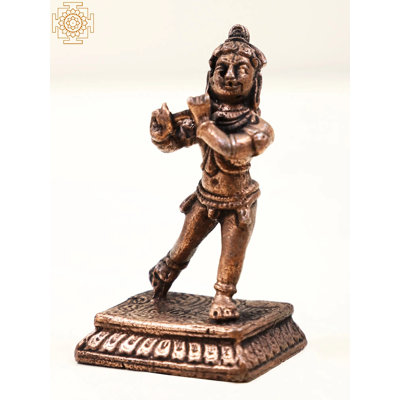 Petit lord Krishna en cuivre