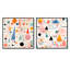 Malakoff - Ensemble de 2 collages carrés à formes abstraites-101850329-101850328