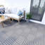 30 tuiles de terrasse à motif à rayures imbriquées, plancher carré en bois franc d'acacia 12 po x 12 po pour terrasse, banc, bord de piscine-129861123
