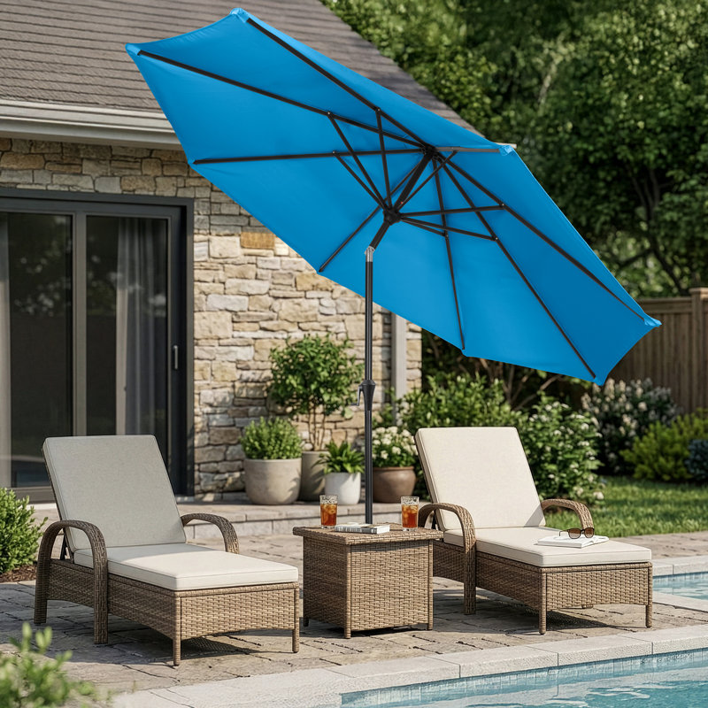 Parasol d'extérieur 10 pi Pure Garden, Bleu éclatant