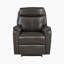 Fauteuil inclinable électrique 33 po Moapa moderne et contemporain en cuir fleur avec contrôle de l'alimentation à une touche, port de charge USB et siège en mousse enveloppée de Dacron-1688412031