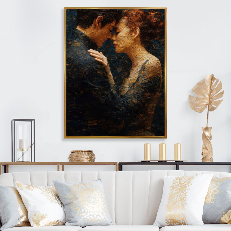 Amateurs de rétro célébrant l'éternel maintenant, 20" H x 12" W, Gold Picture Framed