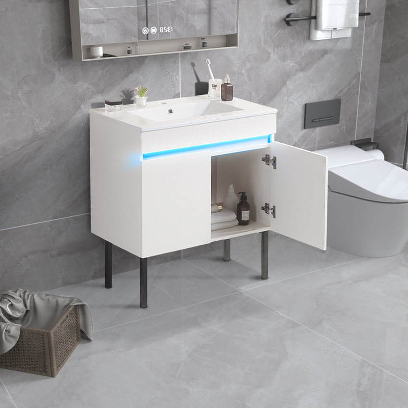 Ensemble de meuble-lavabo simple 24 po avec plateau en céramique Adayre