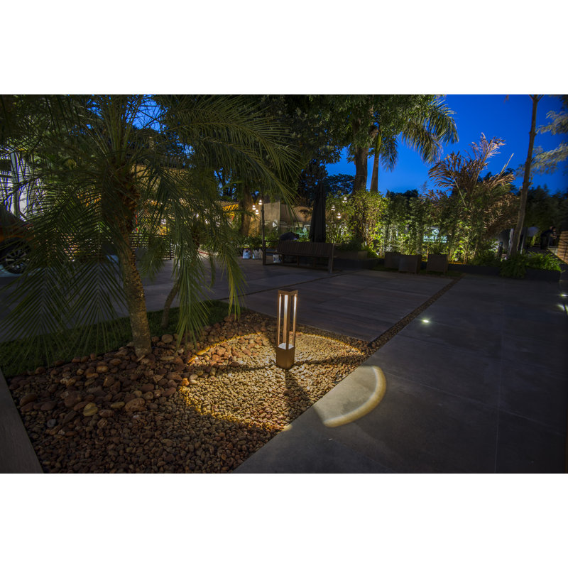 Shumaker No Power Source Required / Manual Integrated LED Aluminium Pathway Light, Rust