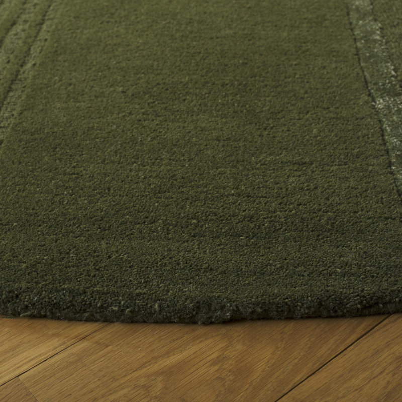 Mesmer Hand Tufted Wool, Viscose, Cotton Geometric Rug, Round 6'