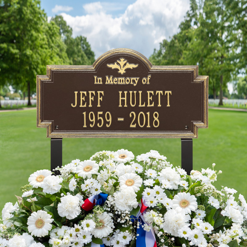 Arlington 'In Memory of' Memorial Plaque, Yes, Bronze/Gold