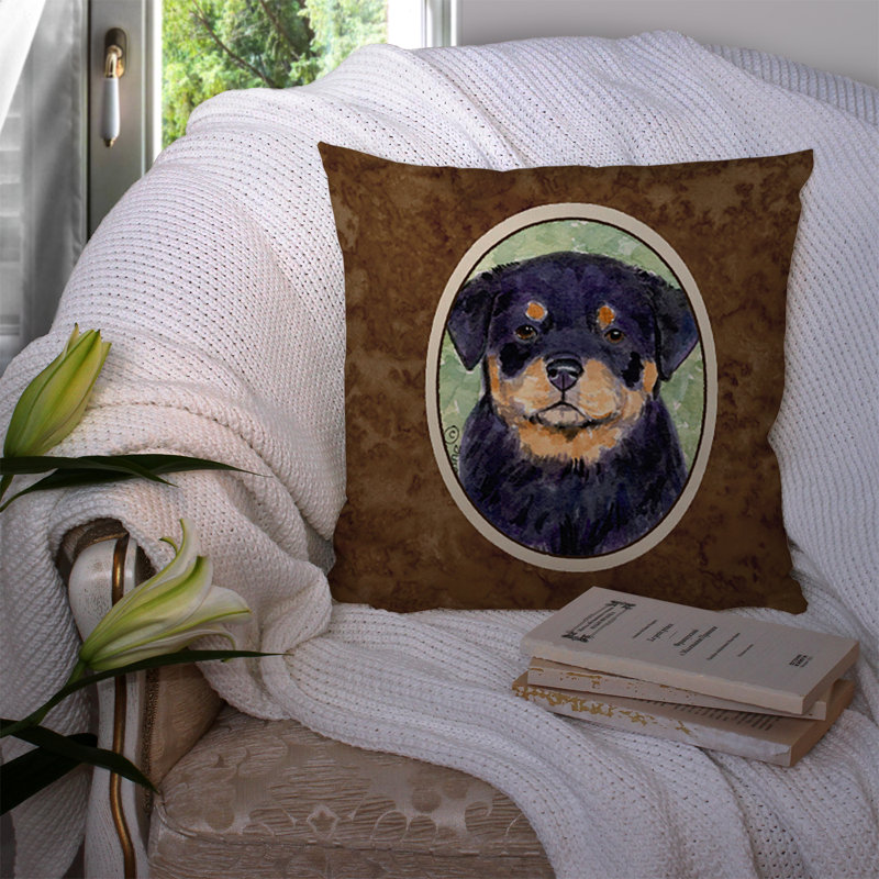 Rottweiler Outdoor Throw Pillow