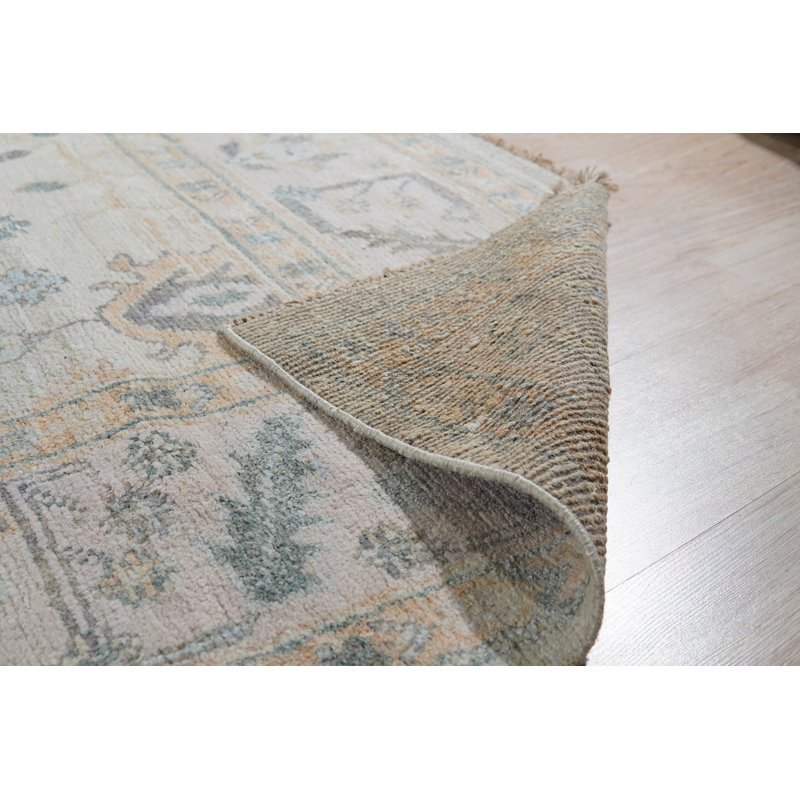 Elena Para Ivory Hand Knotted Silk Rug 10'0" x 15'0", 10'0" x 15'0"