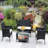 4 Piece Outdoor Patio - Beige Cushioned , , Armchairs, Tea Table With Clear Glass, To Wear And Tear Pc Furniture For Use-158226633