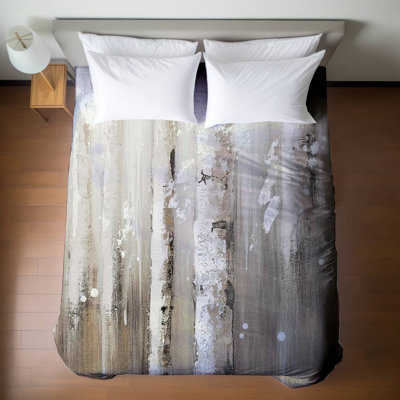 Housse de couette pour lit Queen Contemporary Contemporary Beige | Décoration intérieure