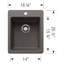 Liven SILGRANIT 17" L x 20.5 W" Drop-In/Undermount Bar Sink-92281851