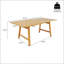 Ensemble de salle à manger d'extérieur en bois d'acacia 7 pièces avec chaises en osier, table de patio rectangulaire avec rallonge cachée, ensemble de meubles en bois résistant aux intempéries pour la cour, le jardin et la terrasse, finition teck
