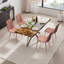 Ensemble de table de salle à manger extensible avec chaises en velours-1798613607-1798613606-1800150148