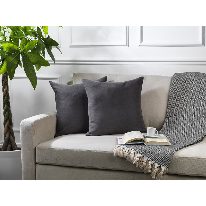 Decorative Throw Cushion Covers, 20" H x 20" W, Gray