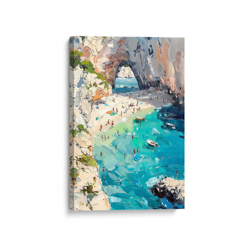 Impression sur toile Azzuro Cove, 8 po x 12 po, Toile tendue