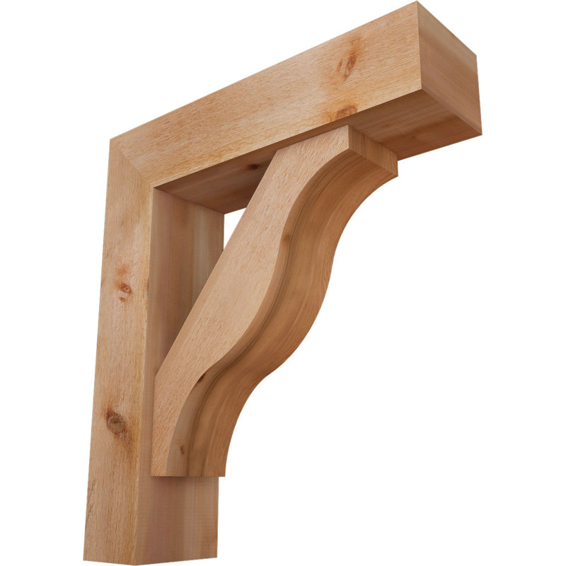 Support Funston Block avec support décalé, 24 x 30, Cèdre rouge occidental de l 8 po (scié brut)