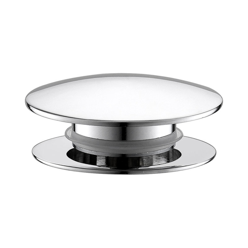 Bouchon de vidange de salle de bain avec trop-plein Pop-Up, Chrome poli