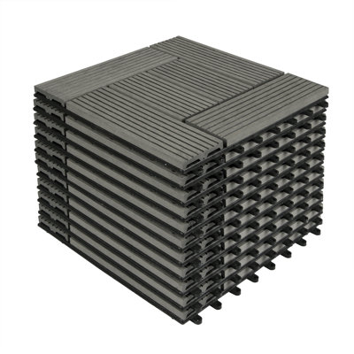 Gurli Patio 30 x 30cm Wood-Effect Tile in Brown