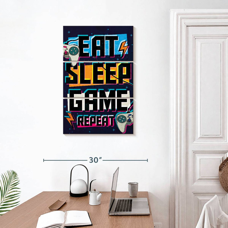 Affiche Keiraleigh Eat Sleep, H 32 po x l 20 po