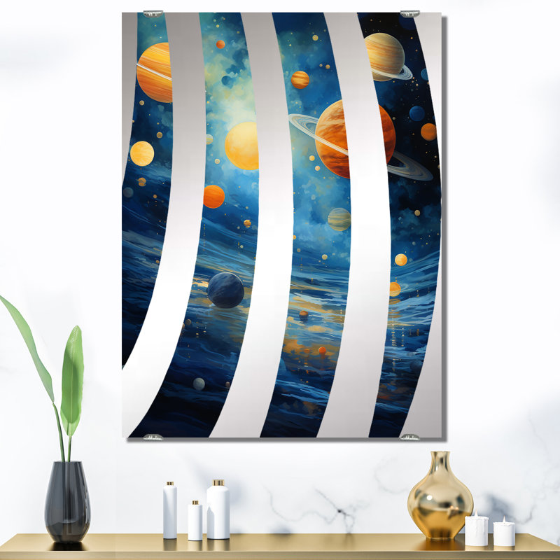 Hailer - Miroir mural décoratif planètes MIR139091, 40 po x 30 po