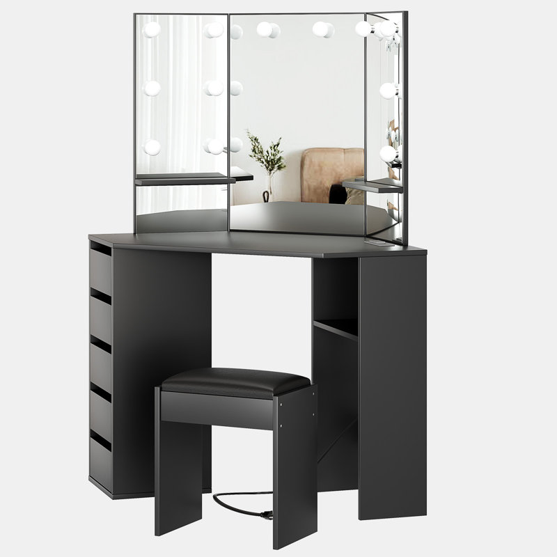 Coiffeuse Willodene, Noir