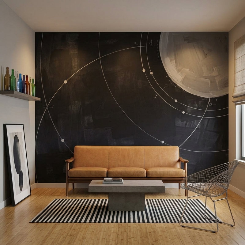 Papier peint astronomique astral, Texturé non collé, 160 po x 108 po