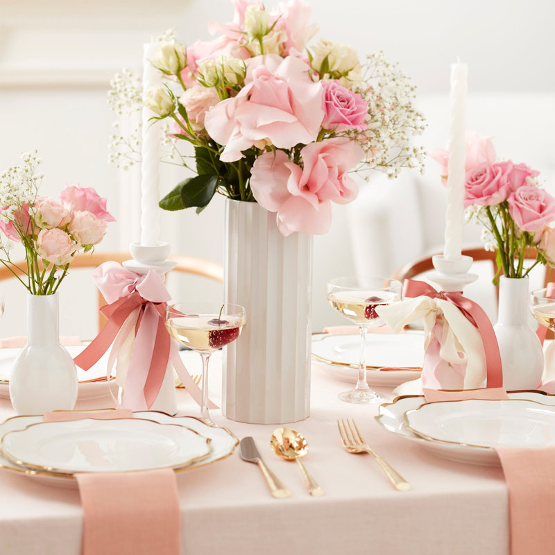 French Perle Groove Dessert Plates