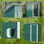 Brayle 5 x 3ft Metal Garden Shed Outdoor Storage Shed Lockable Green