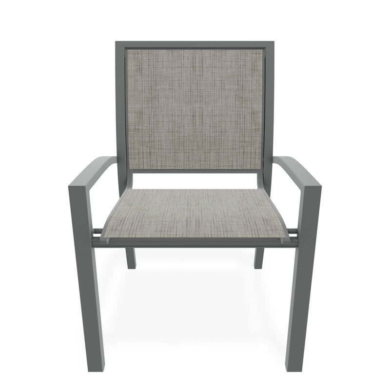Chaise de café empilable Kendall, Fumée, Graphite
