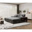 Option gris foncé moelleux : Canapé-lit convertible avec rangement, 2 sections pour salon, structure en bois, rangement : Canapé-lit en velours côtelé, solide