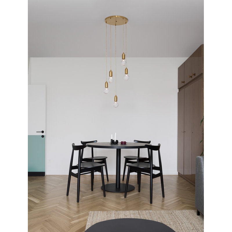 5 - Light Brass Gold Cluster Pendant
