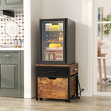 Fridge Stand With Storage And Charging Station