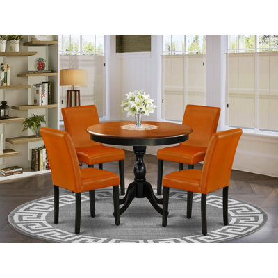 Alyscia 4 - Person Solid Wood Breakfast Nook Dining Set by Lark Manor