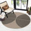 Tapis rond moderne lavable pour l'extérieur