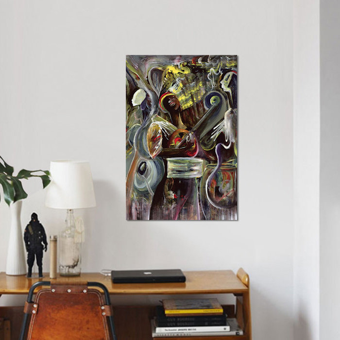 « perle jam », impression sur toile, H 18 po x l 12 po x P 1,5 po, Toile tendue, Pas de tapis
